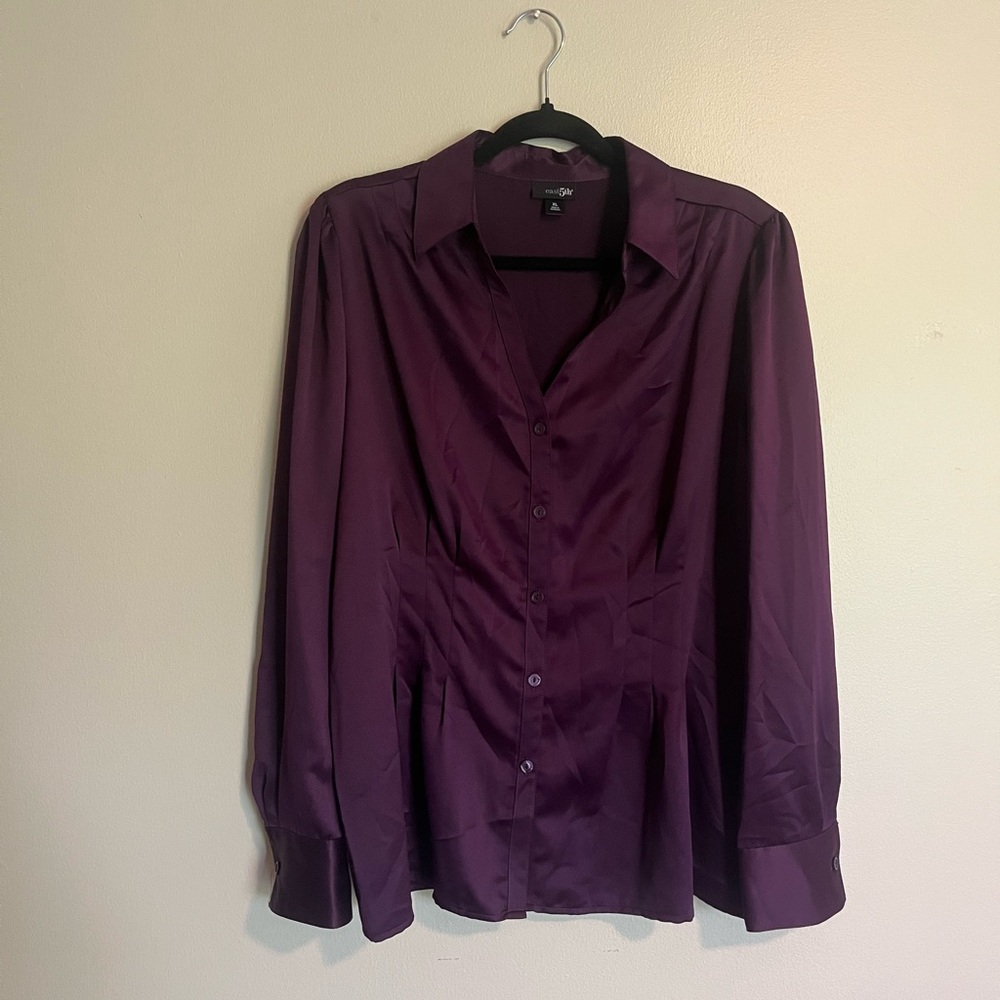 East 5th purple long sleeve blouse size XL career office business event